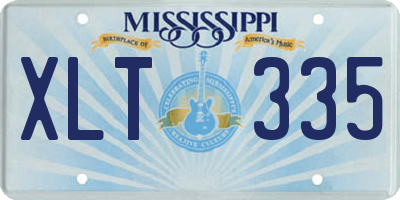 MS license plate XLT335