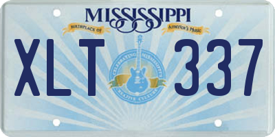 MS license plate XLT337