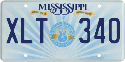 MS license plate XLT340