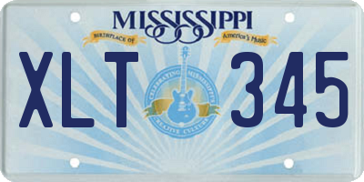 MS license plate XLT345