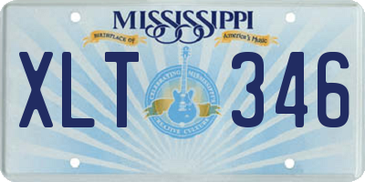 MS license plate XLT346