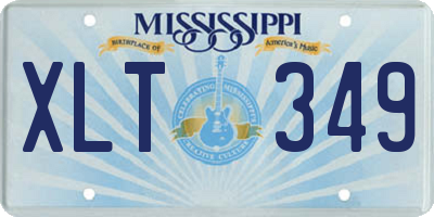 MS license plate XLT349