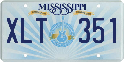 MS license plate XLT351