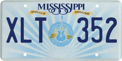MS license plate XLT352