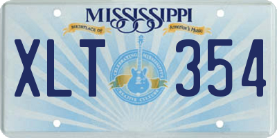 MS license plate XLT354