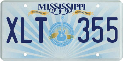 MS license plate XLT355
