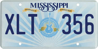 MS license plate XLT356