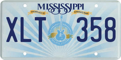 MS license plate XLT358