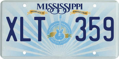 MS license plate XLT359