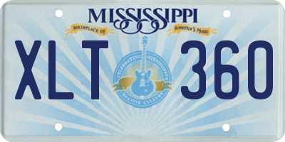 MS license plate XLT360