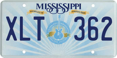 MS license plate XLT362