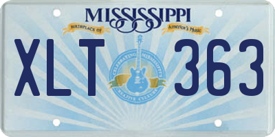 MS license plate XLT363