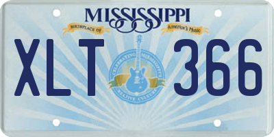 MS license plate XLT366