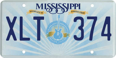 MS license plate XLT374