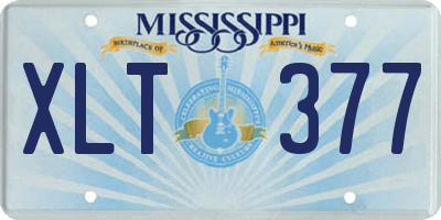 MS license plate XLT377