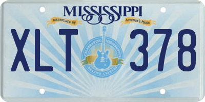 MS license plate XLT378