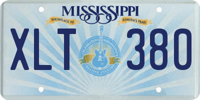 MS license plate XLT380
