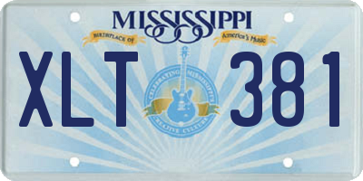 MS license plate XLT381