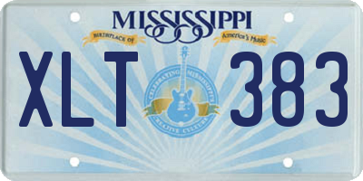 MS license plate XLT383