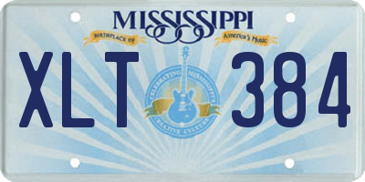 MS license plate XLT384
