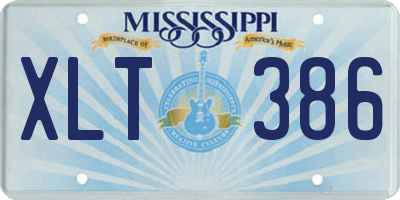 MS license plate XLT386