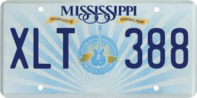 MS license plate XLT388