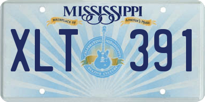 MS license plate XLT391