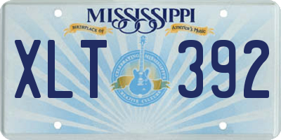 MS license plate XLT392