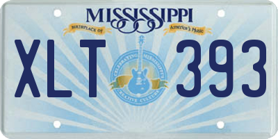 MS license plate XLT393