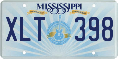 MS license plate XLT398