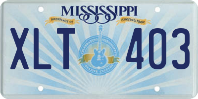MS license plate XLT403