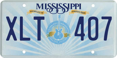 MS license plate XLT407