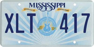 MS license plate XLT417
