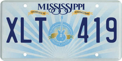 MS license plate XLT419