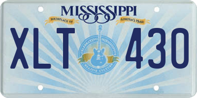 MS license plate XLT430