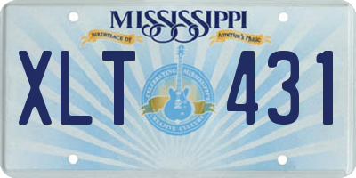 MS license plate XLT431