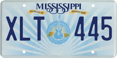 MS license plate XLT445