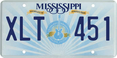 MS license plate XLT451