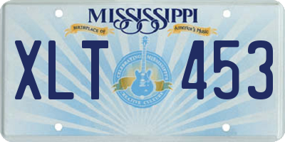 MS license plate XLT453