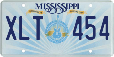 MS license plate XLT454