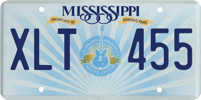 MS license plate XLT455