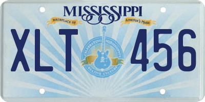 MS license plate XLT456