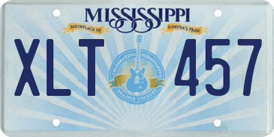 MS license plate XLT457
