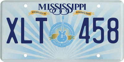 MS license plate XLT458