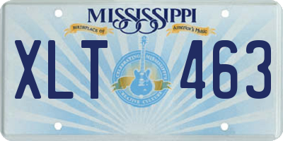MS license plate XLT463