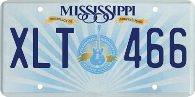 MS license plate XLT466
