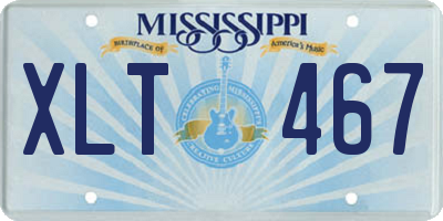 MS license plate XLT467