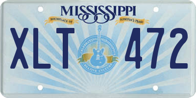 MS license plate XLT472