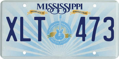 MS license plate XLT473