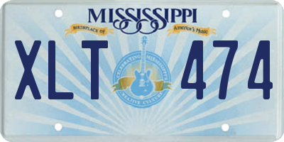MS license plate XLT474